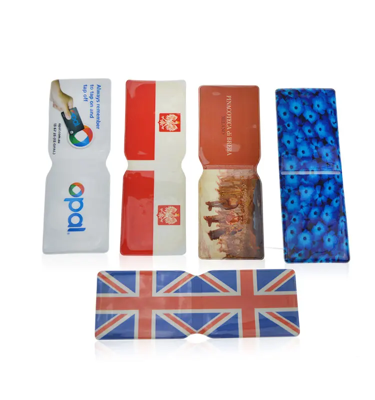 Чехол для бейджа с именем удостоверения личности полноцветный держатель карт из ПВХ двумя прозрачными карманами внутри