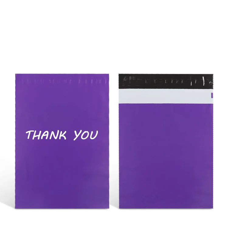 high quality custom printed thank you logo purple poly mailers shipping packaging bags for post envelopes
