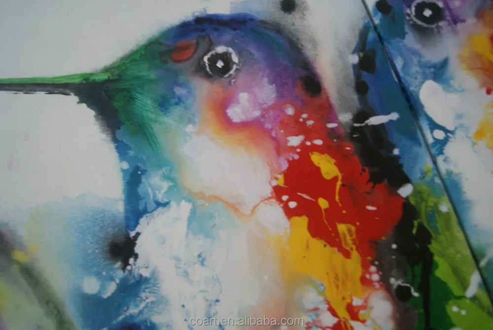 Modern Abstract Bird Fabric Painting Designs