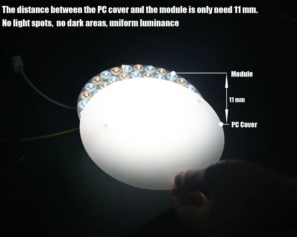 
HOSLIGHT C3 20W LED Ceiling Module Light Adjustable CCT driverless Round PCB for ceiling Lamp retrofit with Magnet 