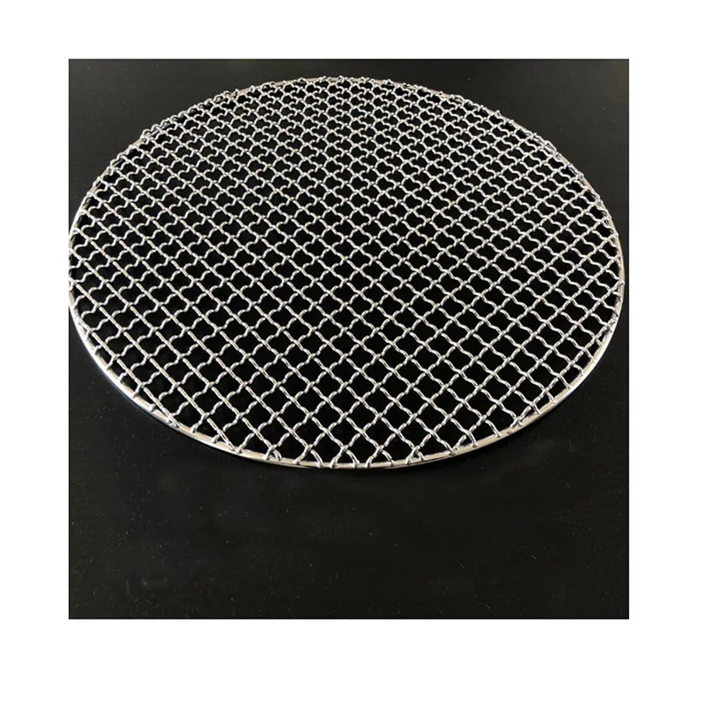 Customized stainless steel / copper  round wire BBQ grill mesh net tray