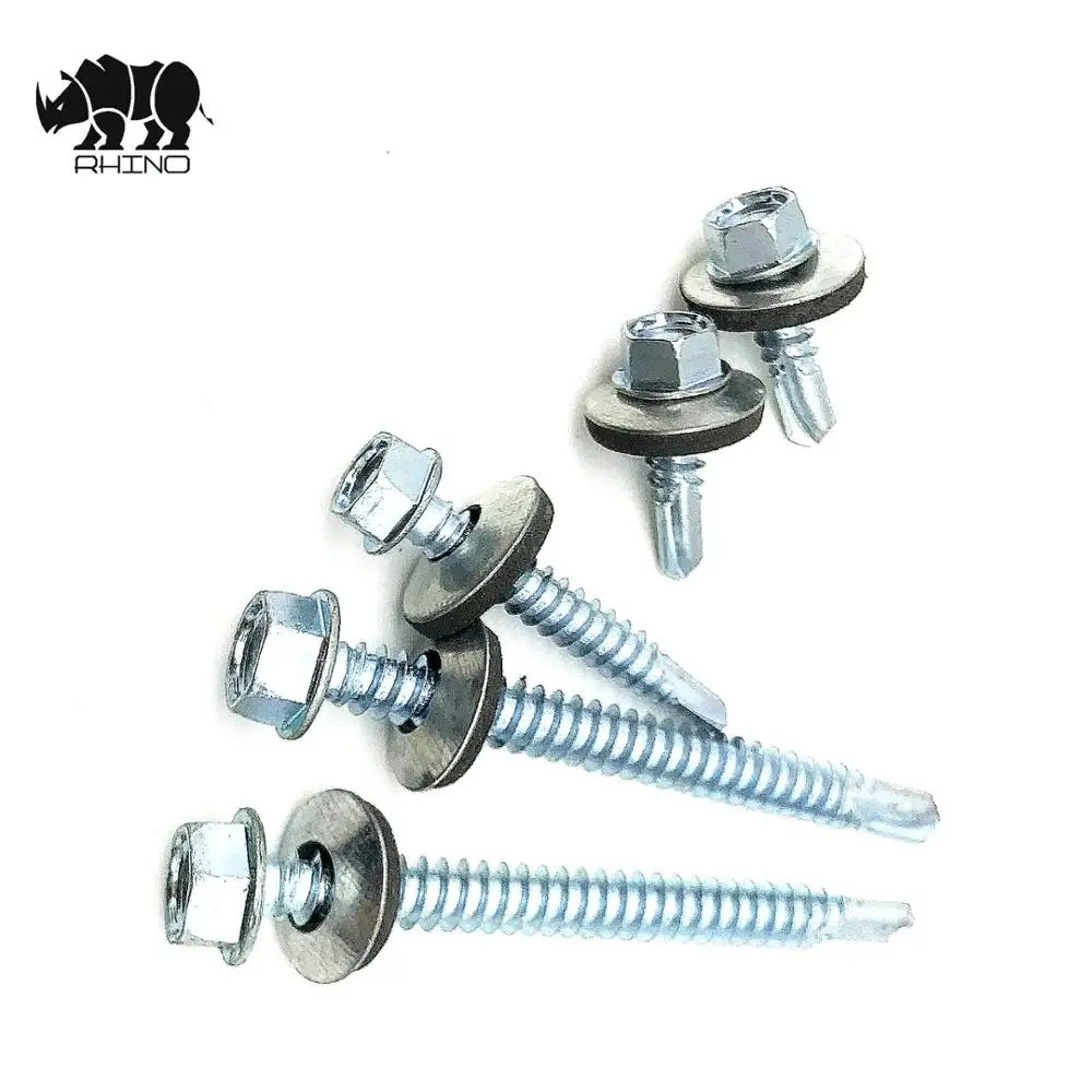 For Use Metal Sheet  Zinc Plated Self Drilling Screw with EPDM Washer