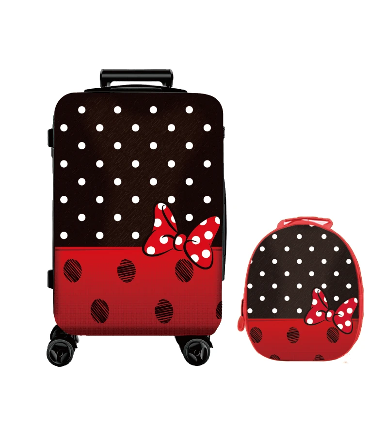 Popular Kids trolley case and school bag suit children lovely kids school luggage set for little girls