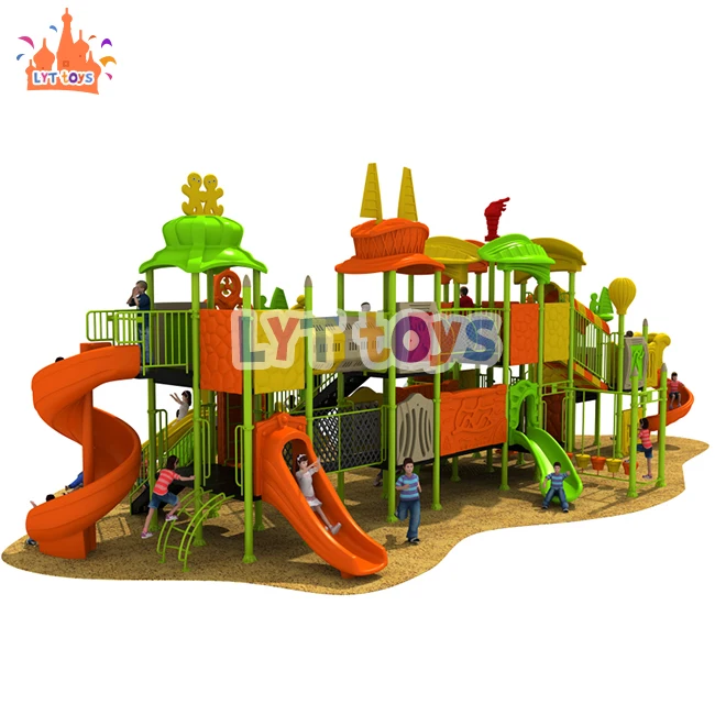 Kids playground plastic slides outdoor playground equipment