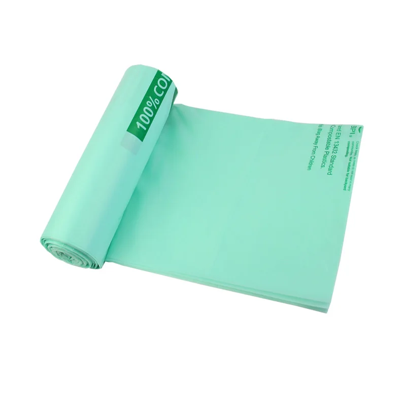 
Wholesale 3 Gallon Eco-friendly Cornstarch 100% biodegradable and Compostable OEM Garbage/Trash Bag On Roll 