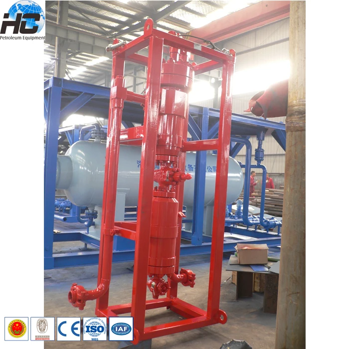 Oilfield wellhead sand desander / drilling mud cyclone