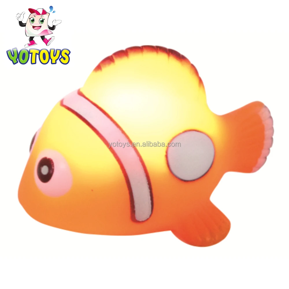  brinquedos Rubber duck PVC Vinyl Animals Lovely Sea Animal Glow LED Night Light up bath Toys for