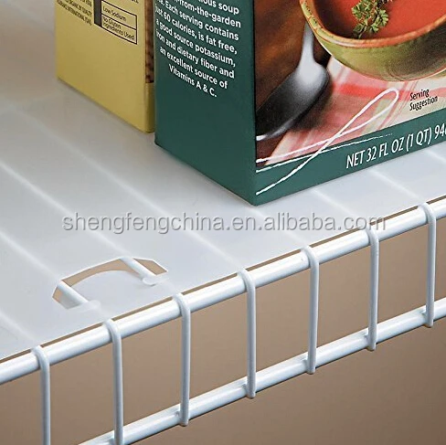 white / black plastic Shelf Liner For Wire Shelving