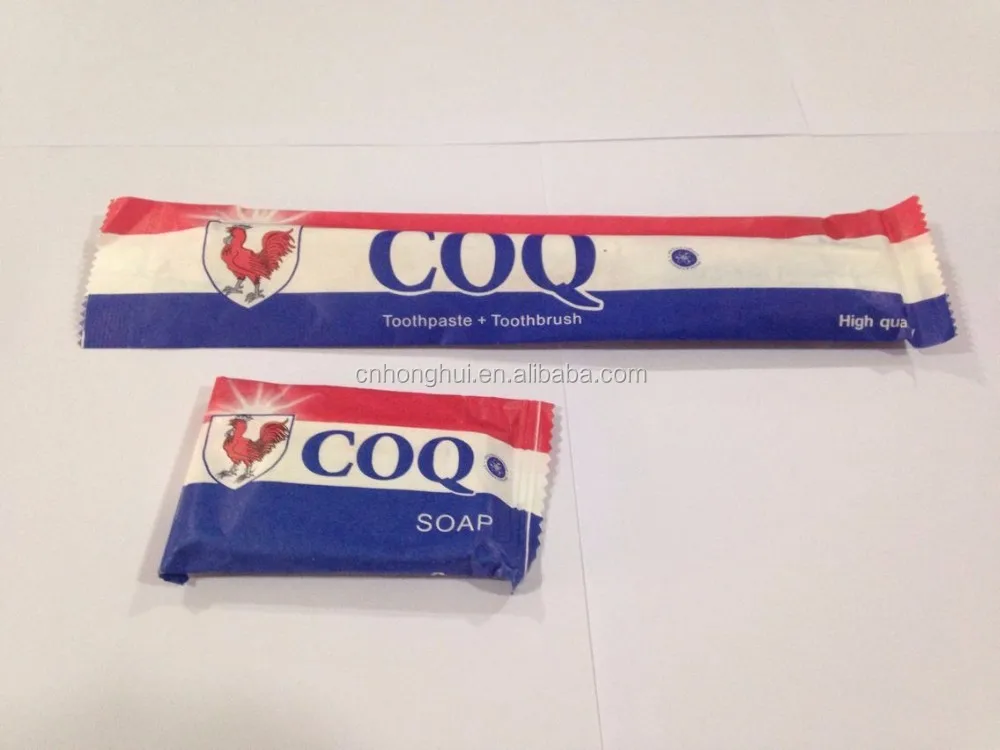 COQ Brands name of toothpaste 60g Hotel use travel use small mini toothpaste packaging kit wholesale with EXW price