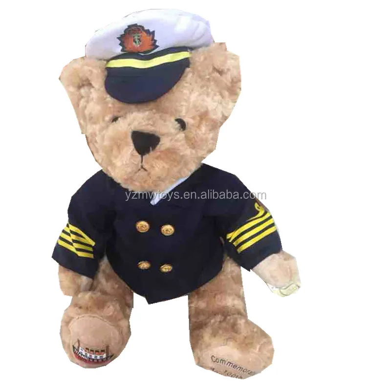 Hottest Sale Custom Real Uniform Pilot Teddy Bear