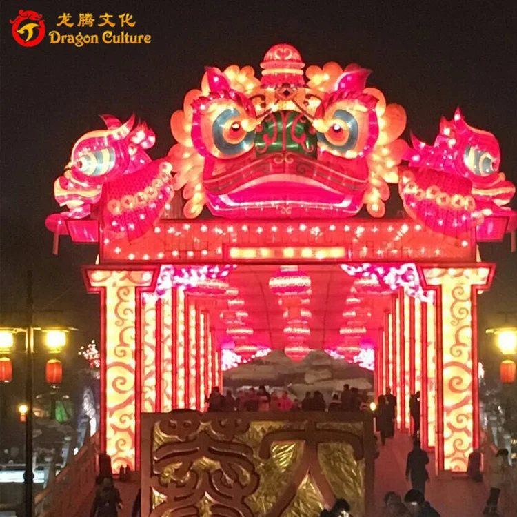 Водонепроницаемый привлекательный животного светодиодное освещение фестиваль китайские шелковые фонари