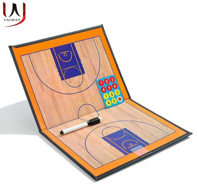
Wholesale foldable basketball coaching teaching tactics board with pen and eraser 