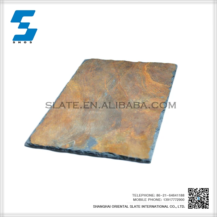 Китайский красочные камень обломок черепицы с покрытием, красной черепицей на крыше