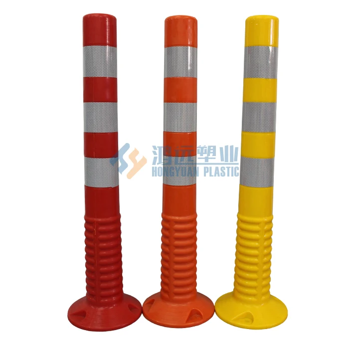 China Manufacturer T-top Reflective Warning Post / Flexible Bollard / Delineator