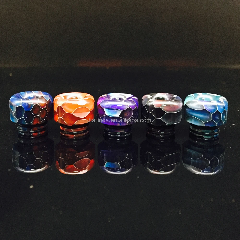 Оптовая продажа, стильный капельный наконечник из смолы 810 с рисунком змеиной кожи для бака Tfv8 tfv12