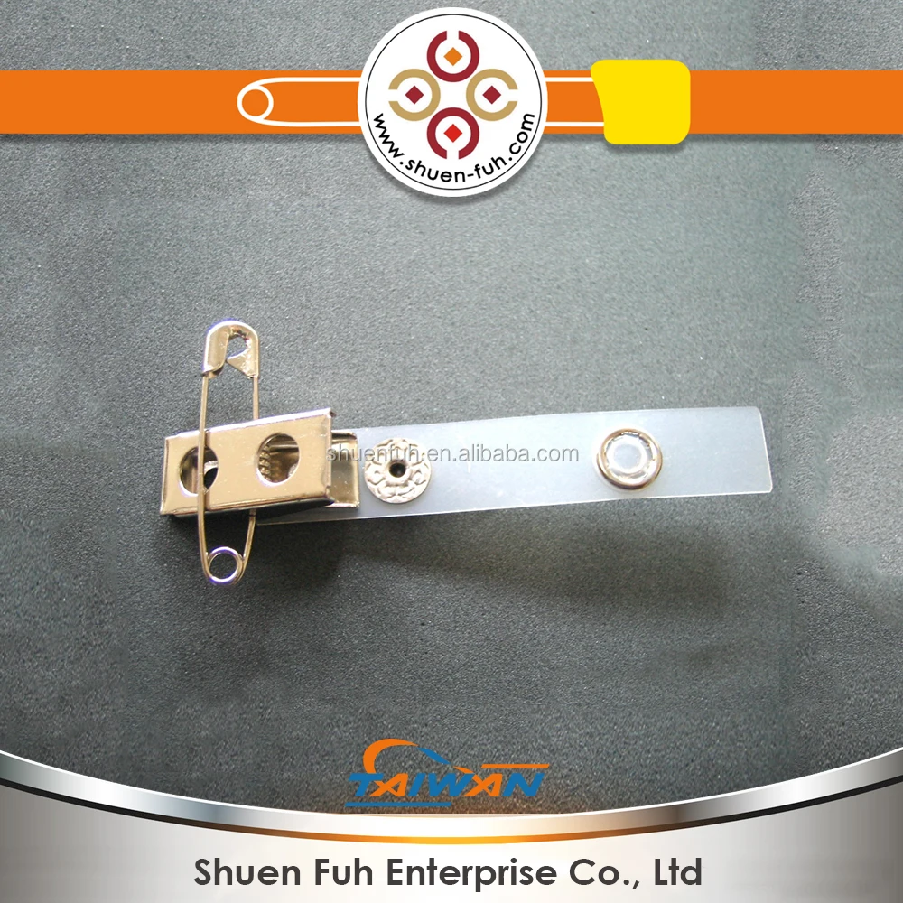 SG- Very popular cheap badge plastic clip & metal clip