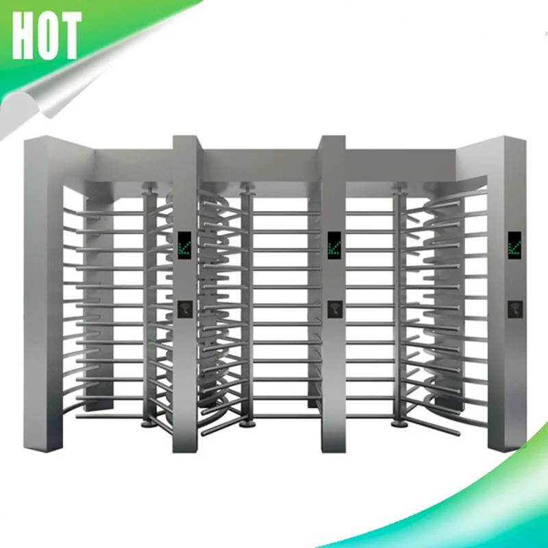 Electronic Full Height Three Channel Automatic Stainless Steel Security Turnstile