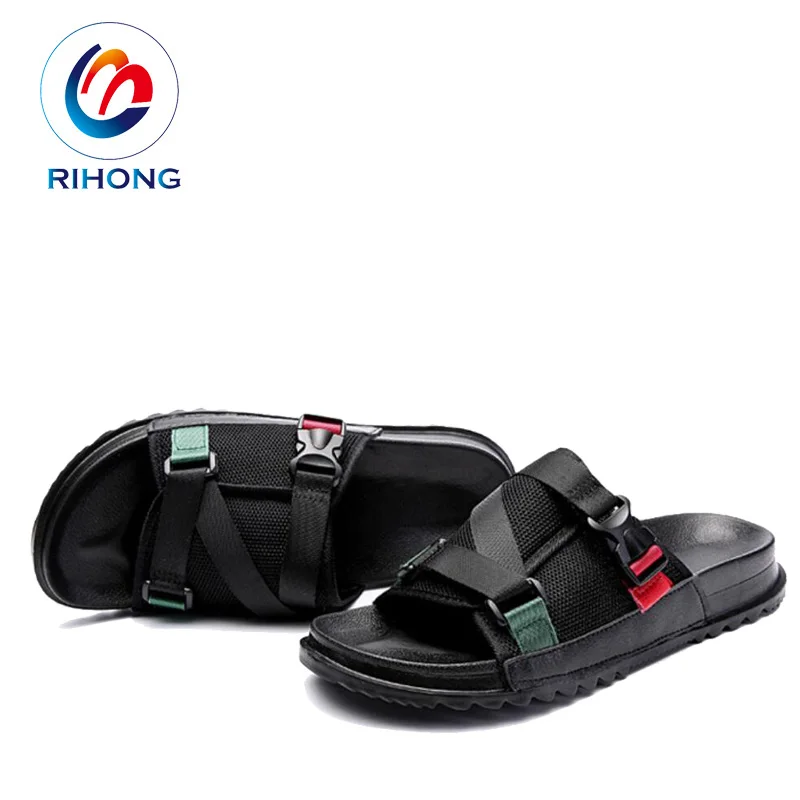 hot selling popular plain black eva pu designer sole wholesale cheap men room slipper