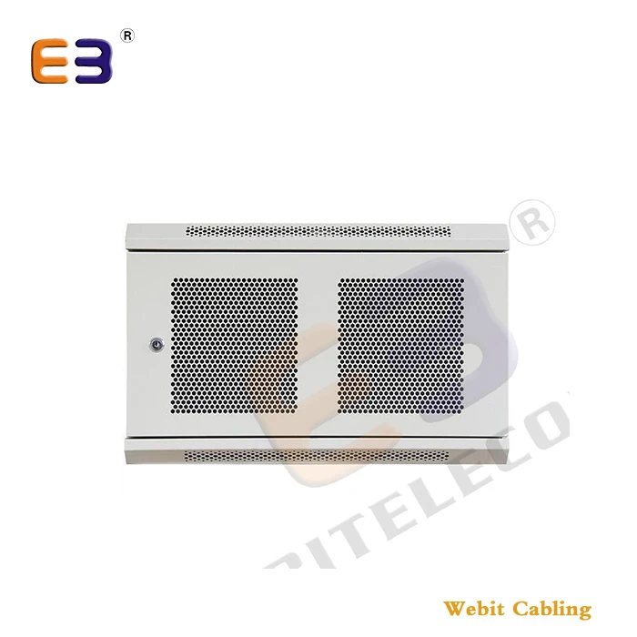 Single Section,Floor/Wall Mount Perforated Door,19' Network Wall Mount 9U Cabinet