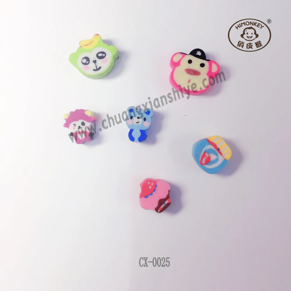 Cute Stationary Pencil Animal 2D Fancy Erasers
