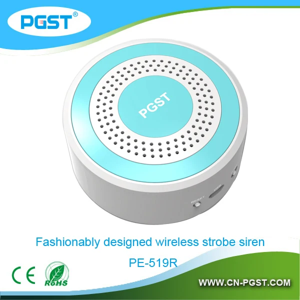 Wireless strobe light siren, wireless panic button siren, CE & RoHS