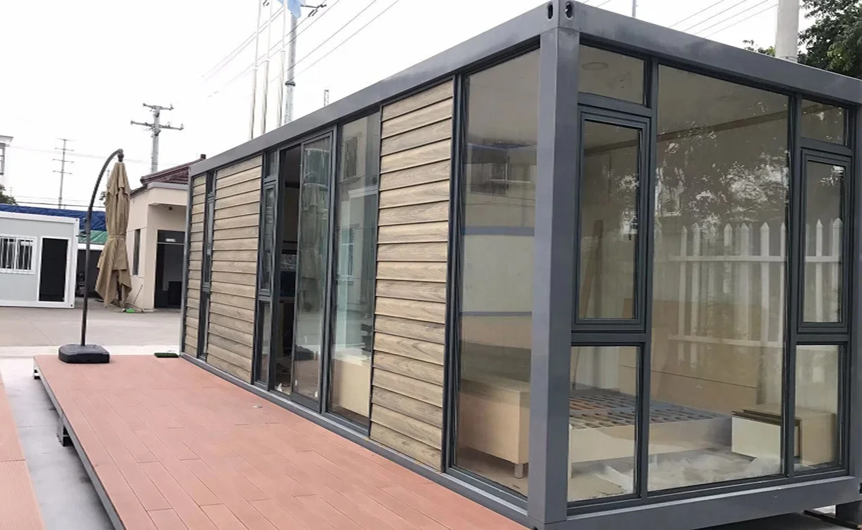 
guyana cheap prefabricated luxury building 40ft flat pack container house 