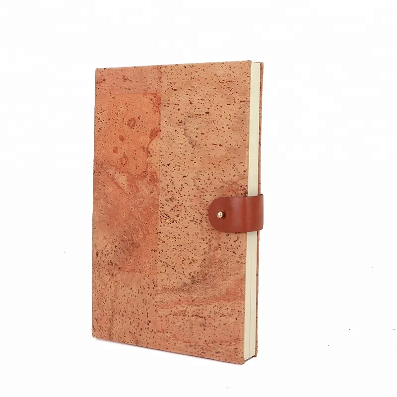 Wholesale Natural oak vegan custom logo print eco-friendly cork travel journal diary notebook ceramic cork hard cover for book