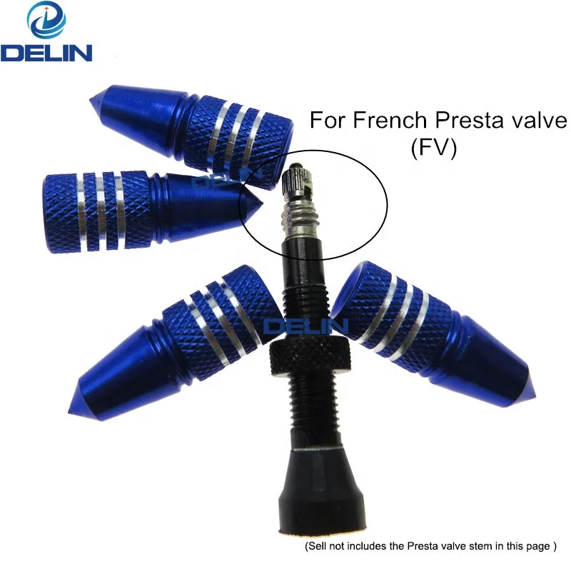 Multi-Color Aluminum Alloy Bullet shape Presta Valve Cap Dust Covers French Style Presta for Bike Tire Valve Caps