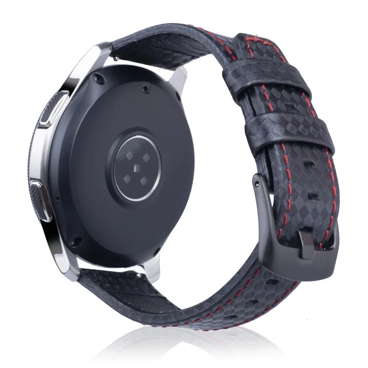 Quick Release Carbon Fiber Leather Band Watch Strap Belt for Samsung Galaxy watch/Gear S3