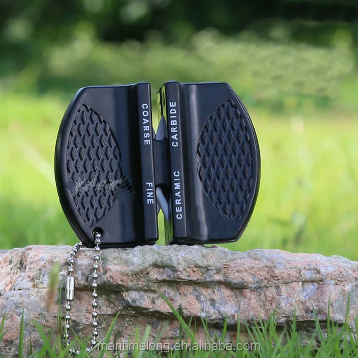 Mini Ceramic Rod Tungsten Steel Camp Pocket Kitchen Knife Sharpener Tool