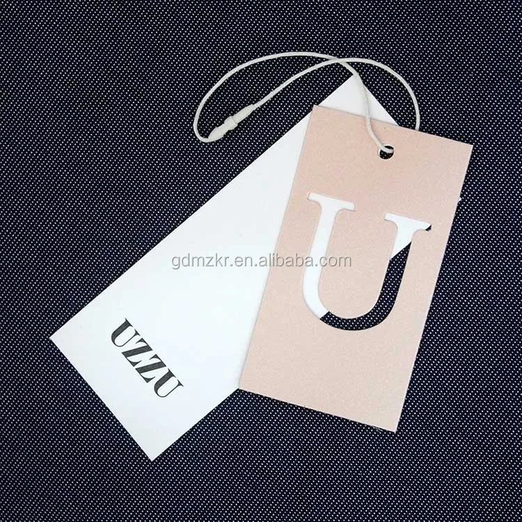 Luxury customized clothing hang tag paper cardboard hang tag for garments