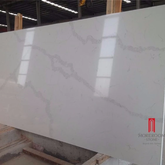 
Italy Calacatta white quartz stone big slab price 30mm thickness 