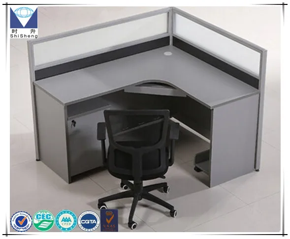 Nice Price Single L Shape Melamine Office Workstation Cubicle