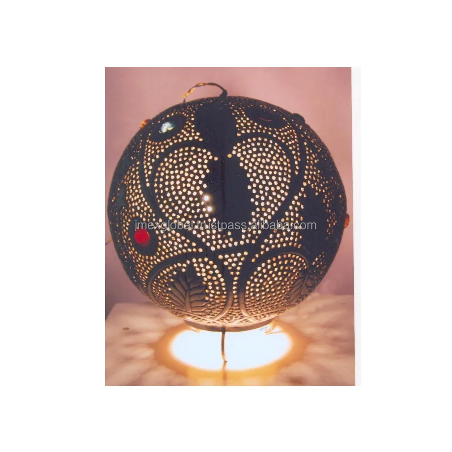 Sphere Black Metal Lighting Lantern for Home Decoration