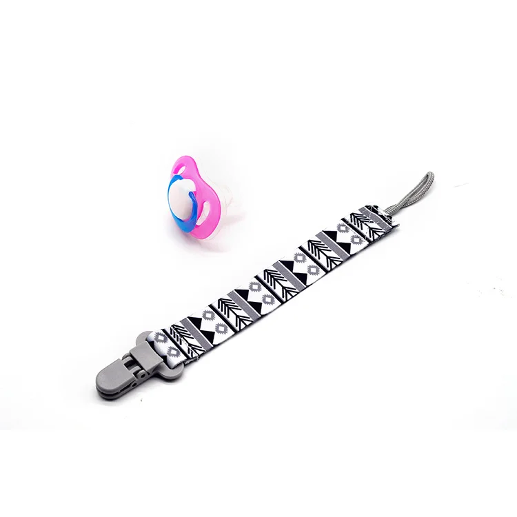 Supplier ribbon baby pacifier clip chain kids nipple soother holder