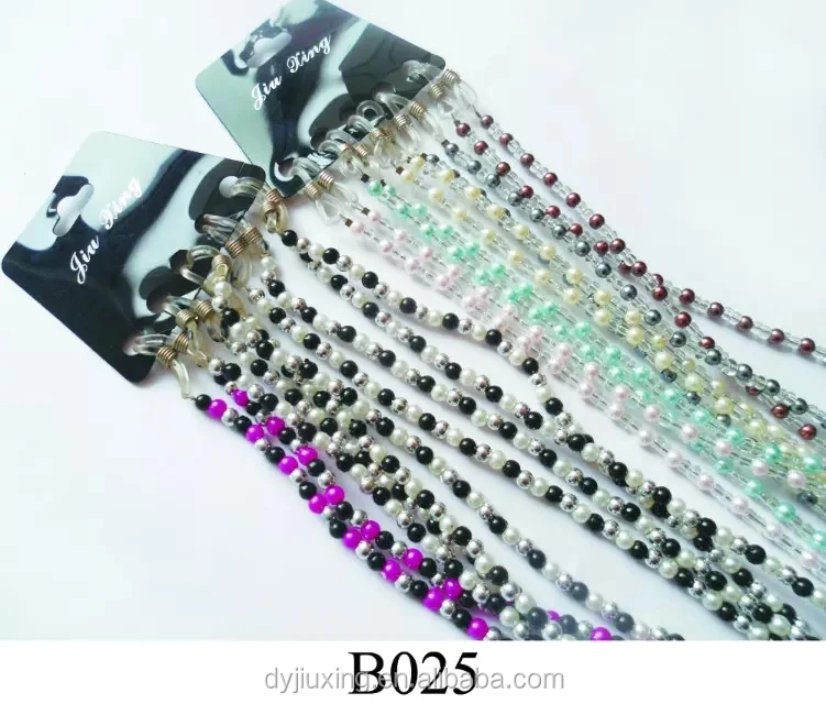 imitation bead eyewear Cord String plastic bead fashion glasses strap