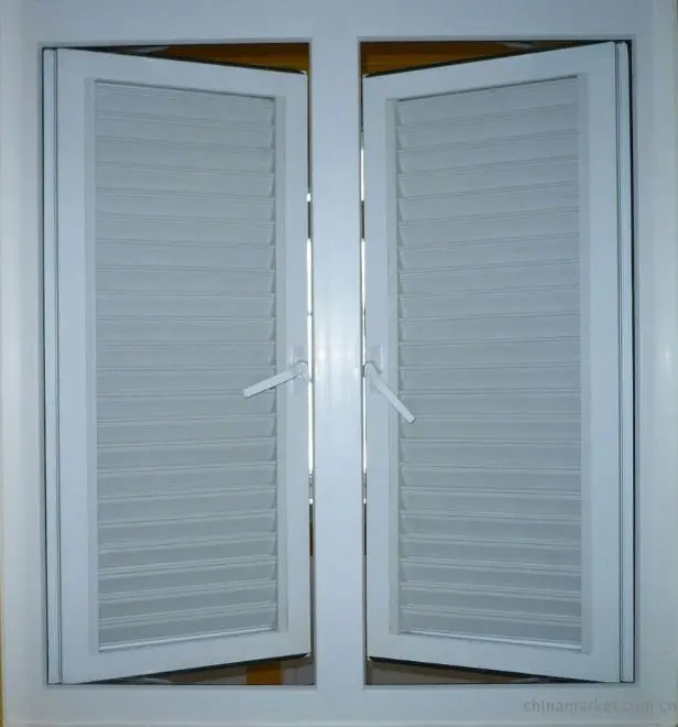 Ventilation plastic window PVC louver for bathroom