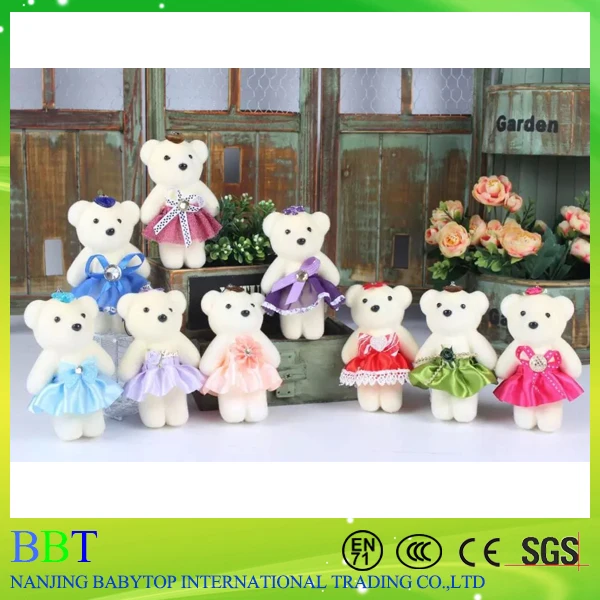 Bag PP Cotton Kid Toys Plush Doll Mini Small Teddy Bear Flower Bouquets Bear For Wedding For Gift