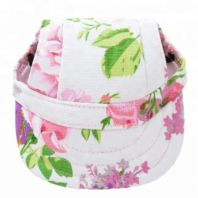 
Hot Selling Pet Sun Hat Dog Canvas Visor Cap with Ear Holes and Adjustable Chin Strap for Pets 
