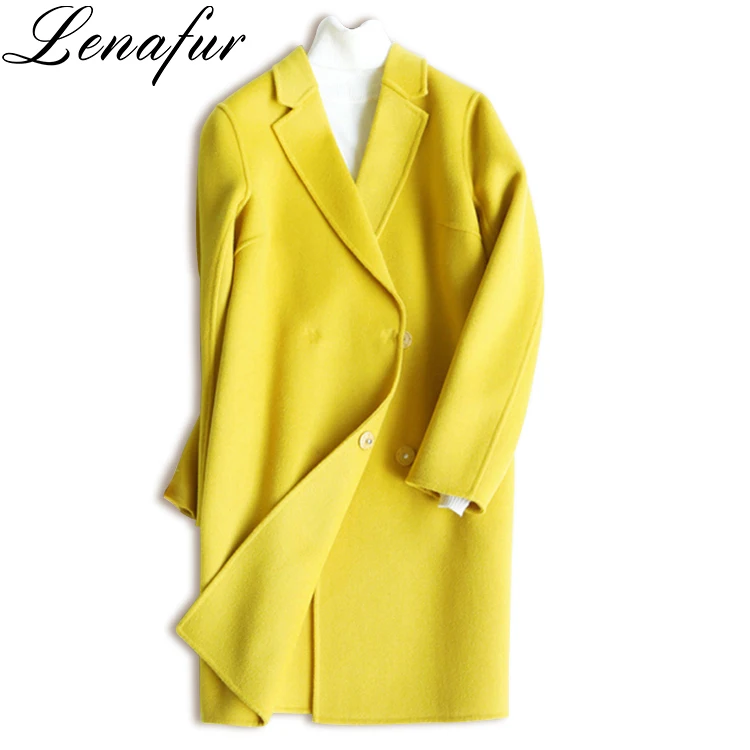 2018 New Fashion Double-sided Mongolian Cashmere Fur Coat.