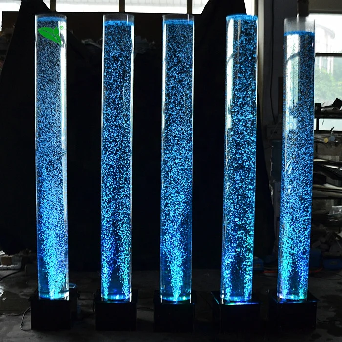 wedding stage light up furniture decorative led water bubble column wedding decoration
