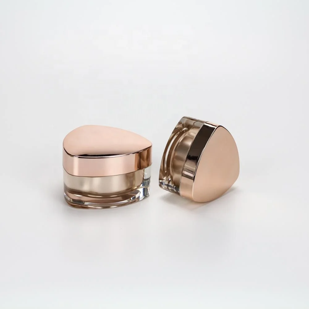 Factory empty rose gold frosted skincare plastic packaging cosmetic jar for luxury lip scrub skincare