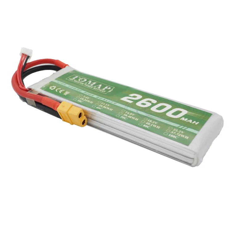 
Factory direct sales 35C 11.1V 1300mah 2600mah rc airplane 3.7v 1500mah rc helicopter battery 