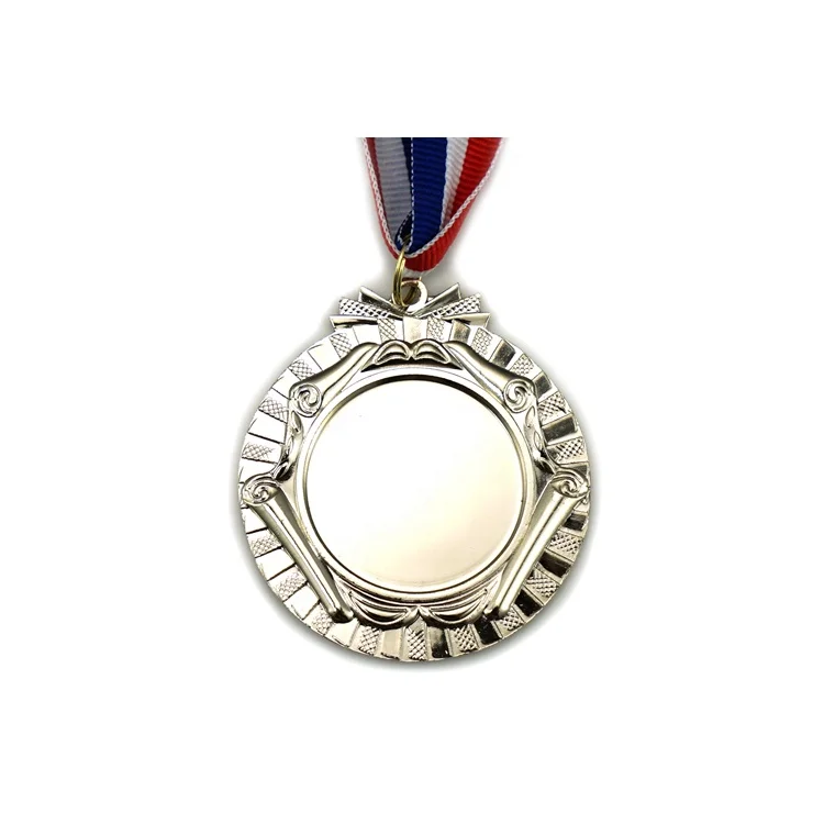 Customized Plated 3D Double Logo Soccer Award Medal with Ribbon Lanyard