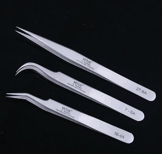 
Professional Stainless Steel Eyelash Extension Tweezers Lashes Tweezers Accept OEM 
