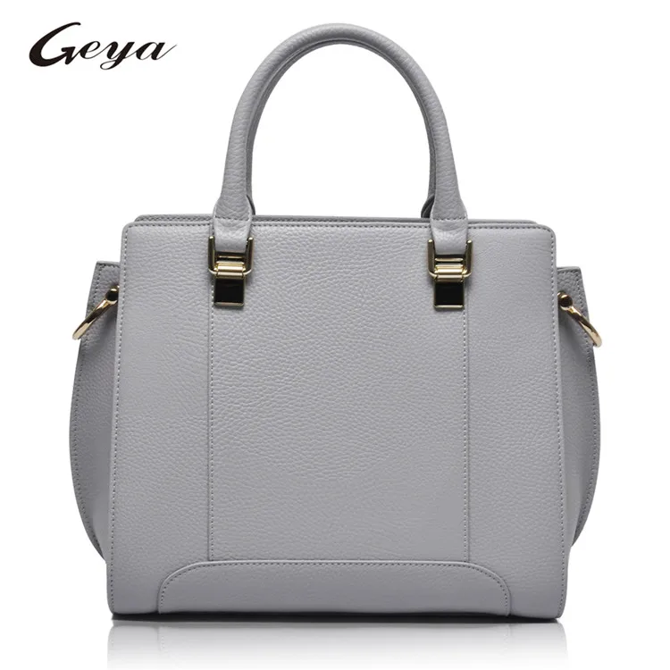 GUODI, оптовая продажа, серая женская кожаная сумка-тоут высокого качества