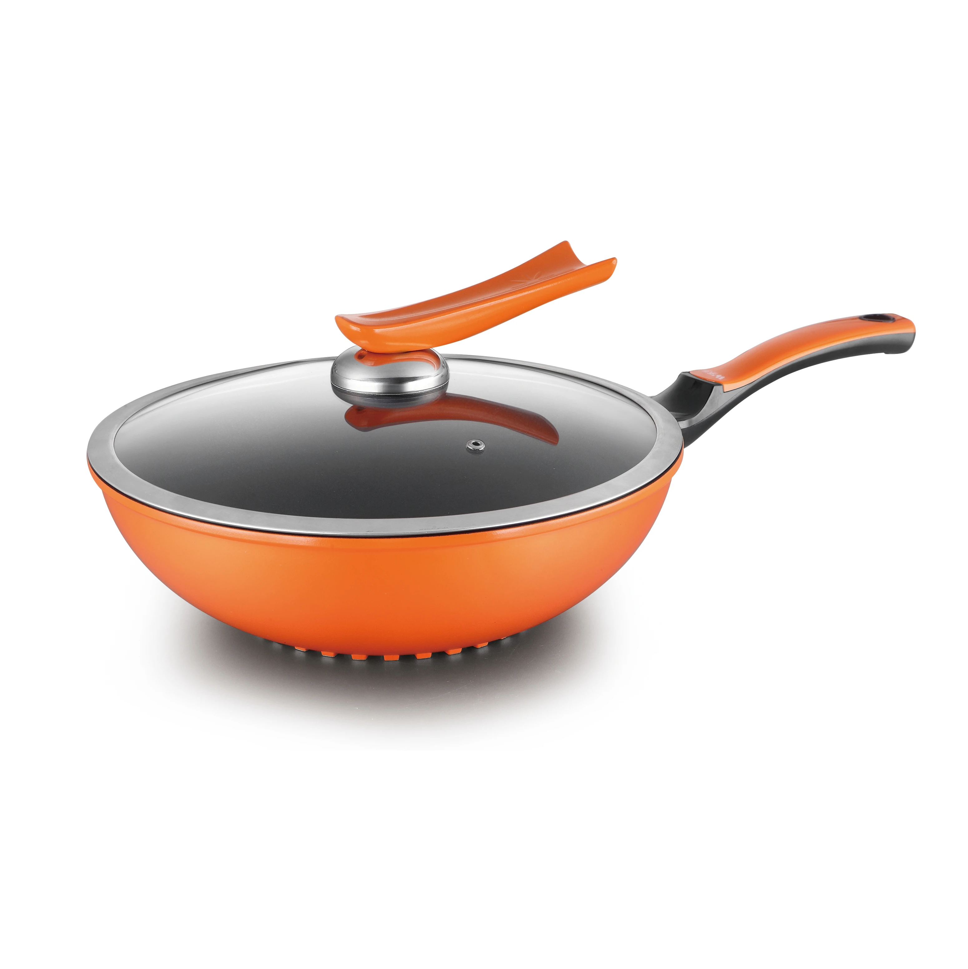 die-casting aluminum cookware Chinese wok non-stick