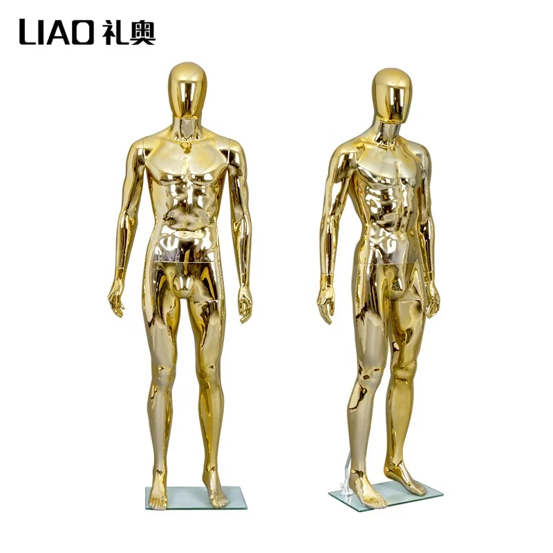 Factory Wholesale Female male dummy golden mannequin