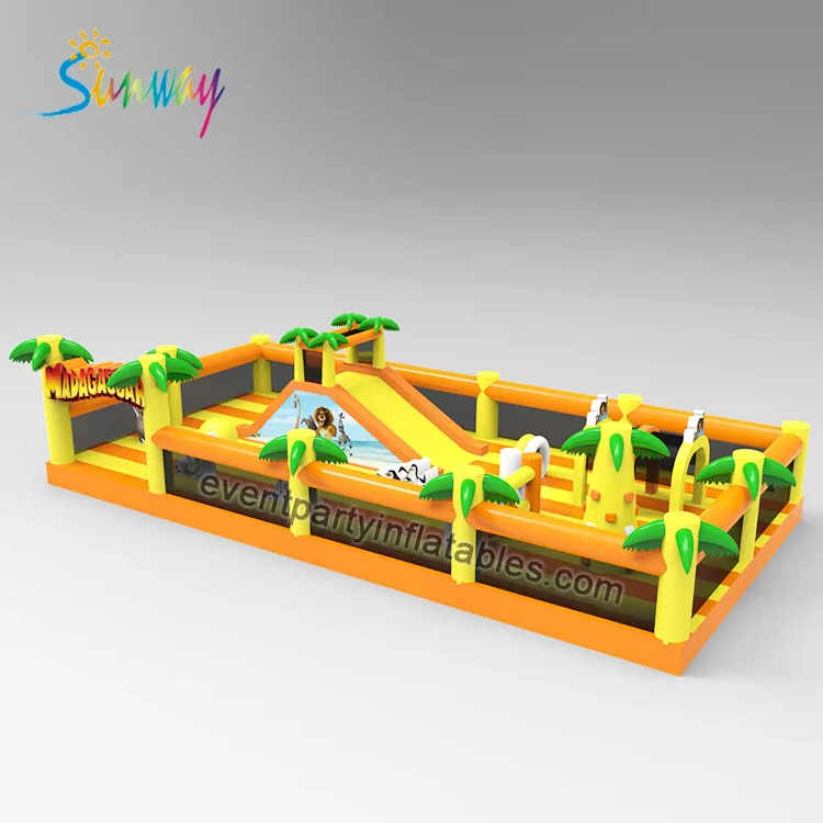 Customized Tree Inflatable Bouncer With Slide Bouncy Jumping Station Play Land