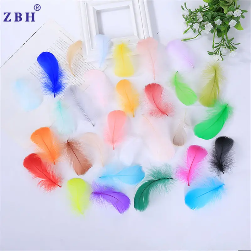 High quality goose feather DIY color small feather for decoration accessories